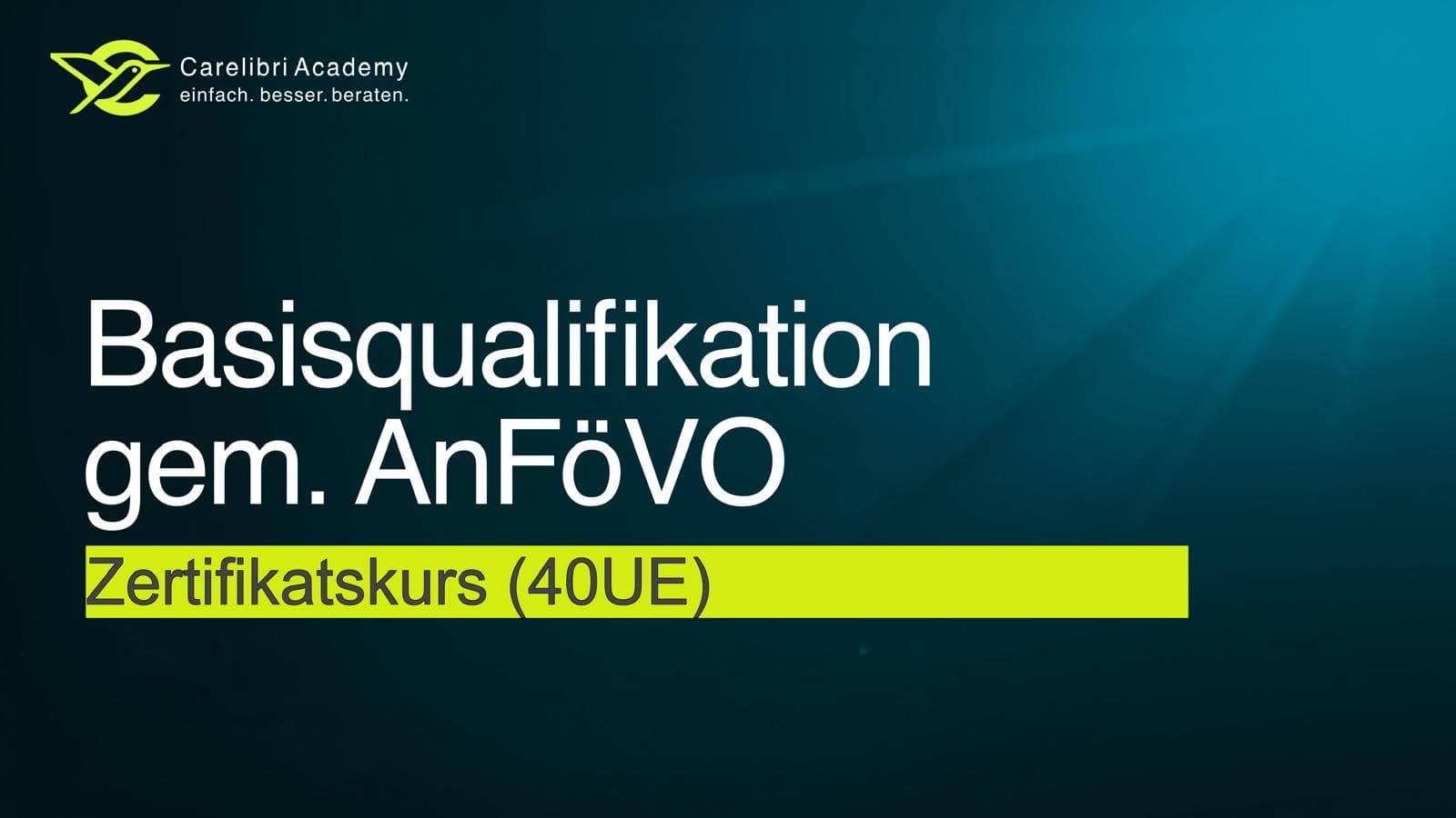 Basisqualifikation gem. AnFöVO